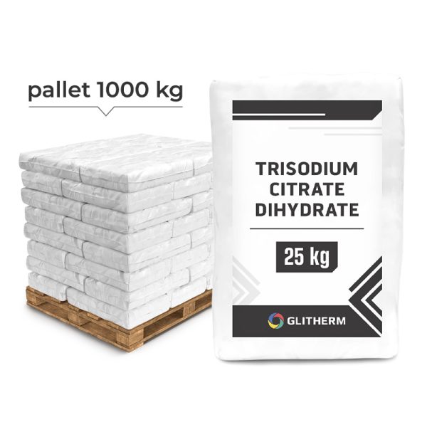 Sodium citrate 40 25 kg bags on a 1000 kg pallet