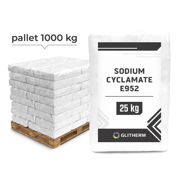 Sodium cyclamate 40 25kg bags on a 1000kg pallet.