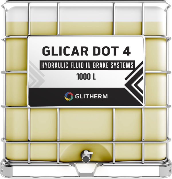 GLICAR DOT 4 brake fluid in IBC, capacity 1000L