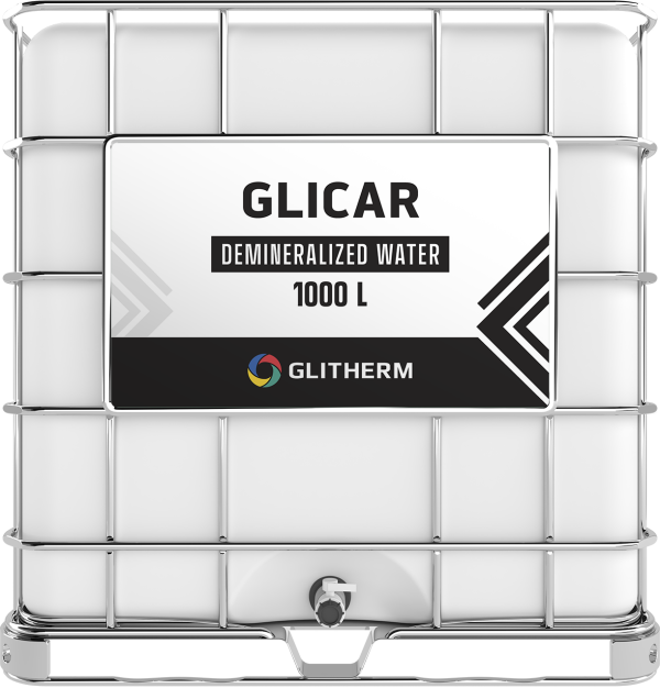 Demineralized water GLICAR in IBC capacity 1000L