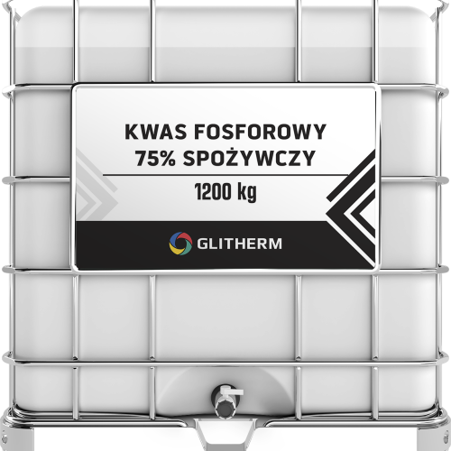 Opakowanie IBC 1000 l Kwasu fosforowego spożywczego.