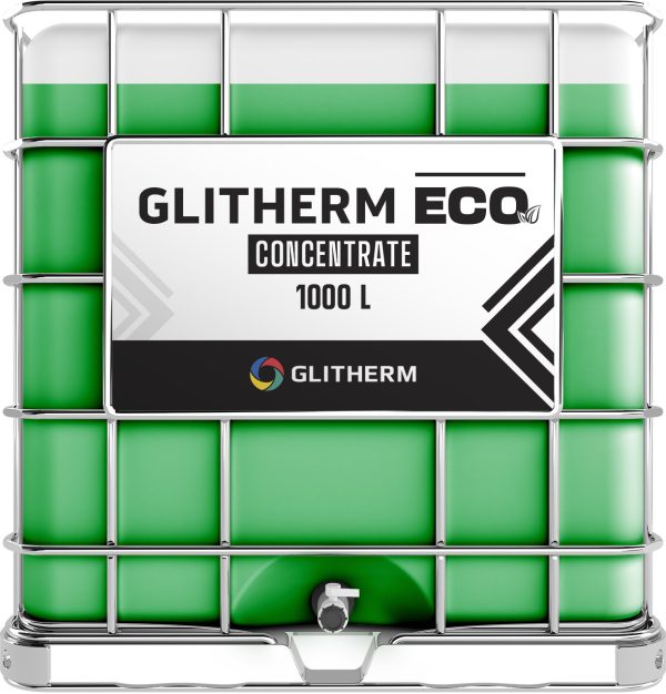 GLITHERM ECO Wärmeübertragungsflüssigkeitskonzentrat im IBC, Fassungsvermögen 1000 l