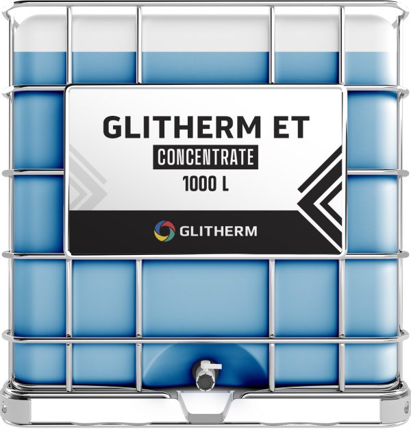 Gliterm ET heat transfer fluid concentrate in IBC, capacity 1000L