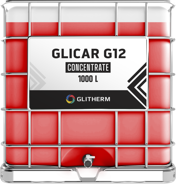 Concentré de liquide de radiateur GLICAR G12 en IBC, capacité 1000L